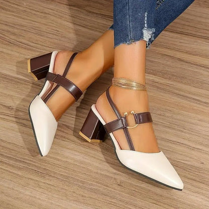 Elegant Block Heel Shoes for Women with Adjustable Ankle Strap