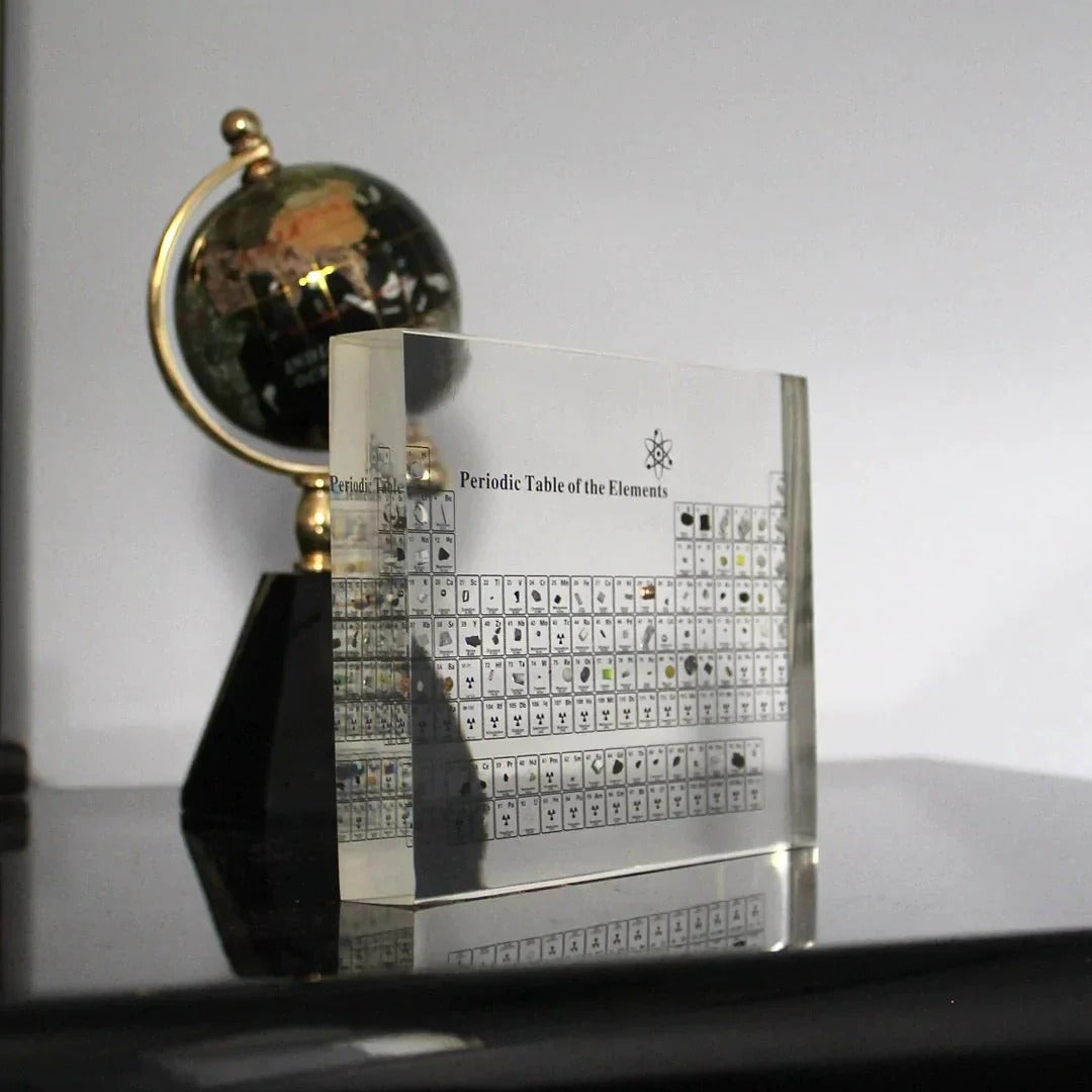 Interactive Element Display Glass Block for Chemistry Enthusiasts