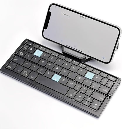 Compact Bluetooth Keyboard with Magnetic Support Stand