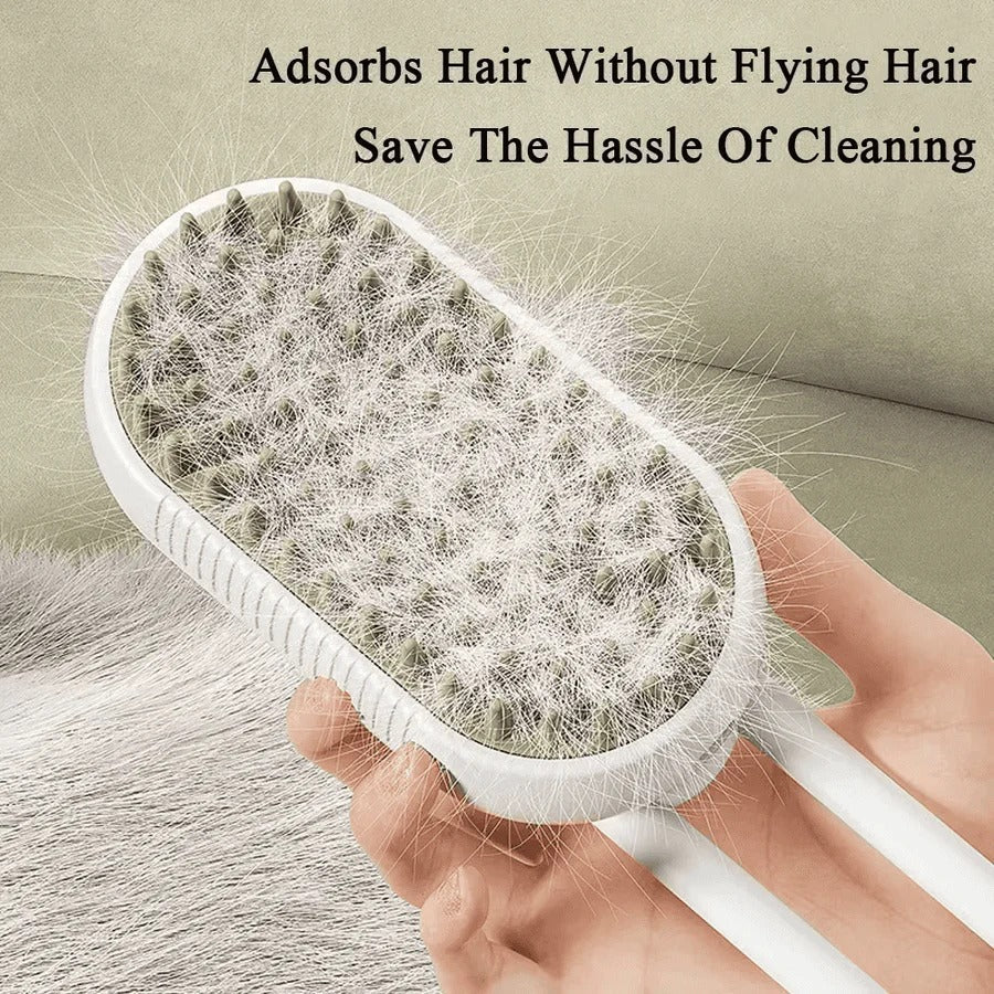 All-in-One Pet Grooming Tool with Steam and De-Shedding Feature