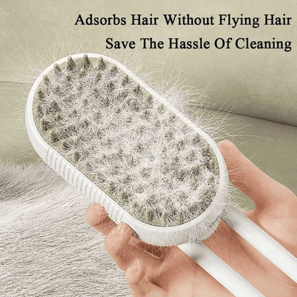 All-in-One Pet Grooming Tool with Steam and De-Shedding Feature