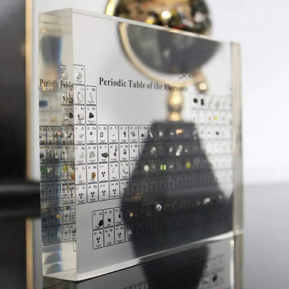 Interactive Element Display Glass Block for Chemistry Enthusiasts