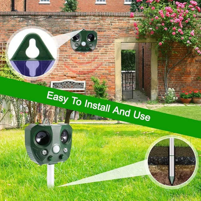 Smart Motion-Activated Ultrasonic Animal Deterrent for Gardens