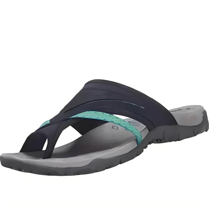 Ladies' Breathable Cross-Strap Sandals with Rubber Sole