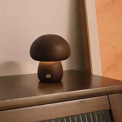 Charming LED Mood Lamp with Touch Control and Natural Finish