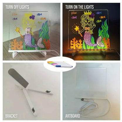 Illuminated Acrylic Message Display Board with USB Power
