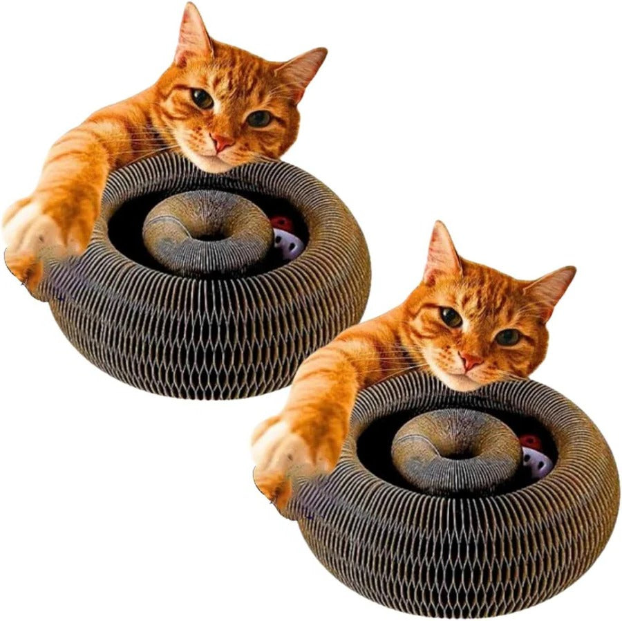 Interactive Cat Scratching Station with Rolling Ball - 2 Pack Set