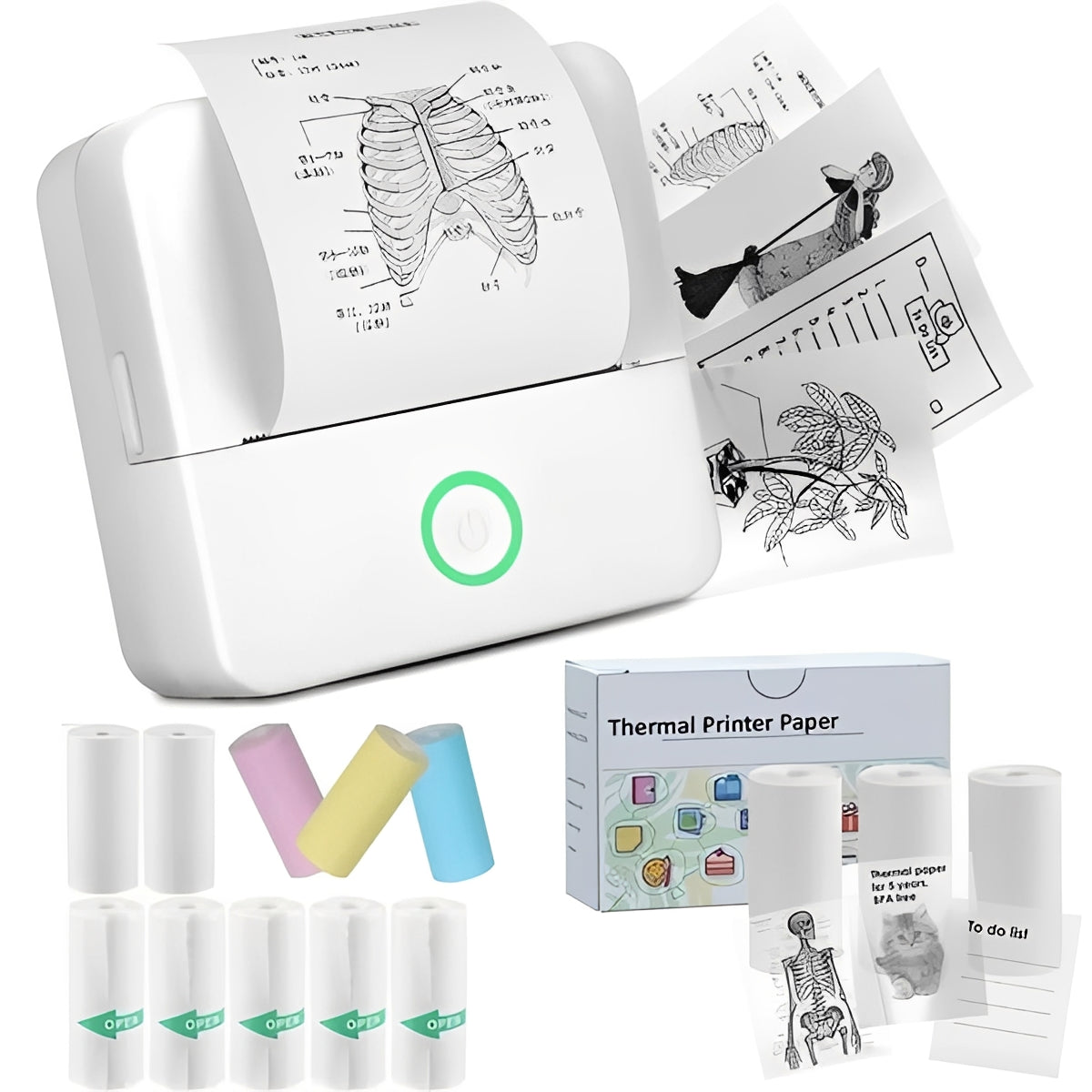 Portable Bluetooth Label and Sticker Printer for Instant Memories