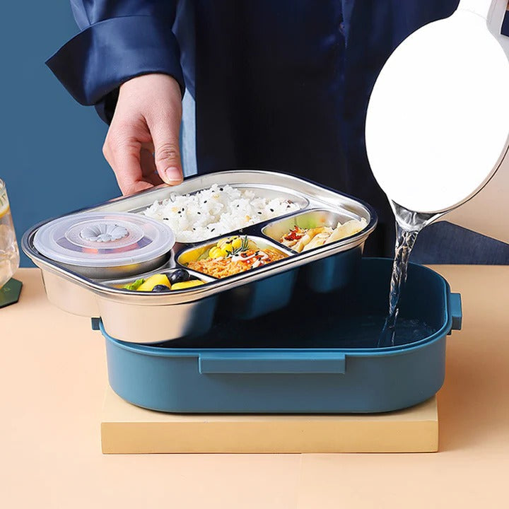 Insulated Stainless Steel Lunch Container with Compartments