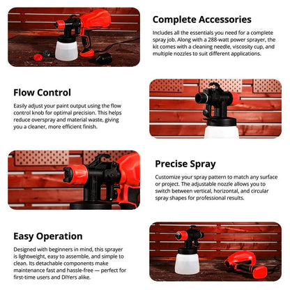Cordless Spray Painter with Customizable Spray Patterns