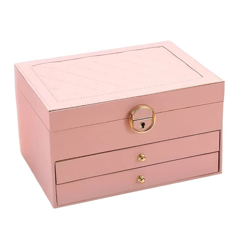 Elegant Multi-Compartment Jewelry Organizer with Smooth Drawers