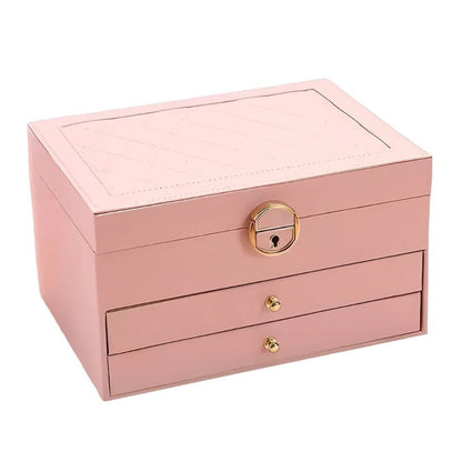 Elegant Multi-Compartment Jewelry Organizer with Smooth Drawers