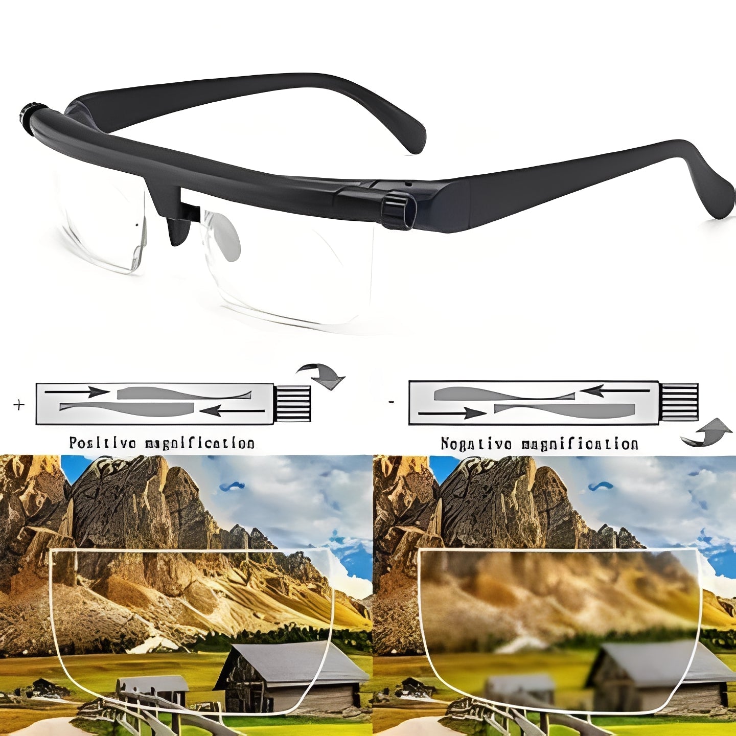 Versatile Focus Glasses with Easy Dial Adjustment