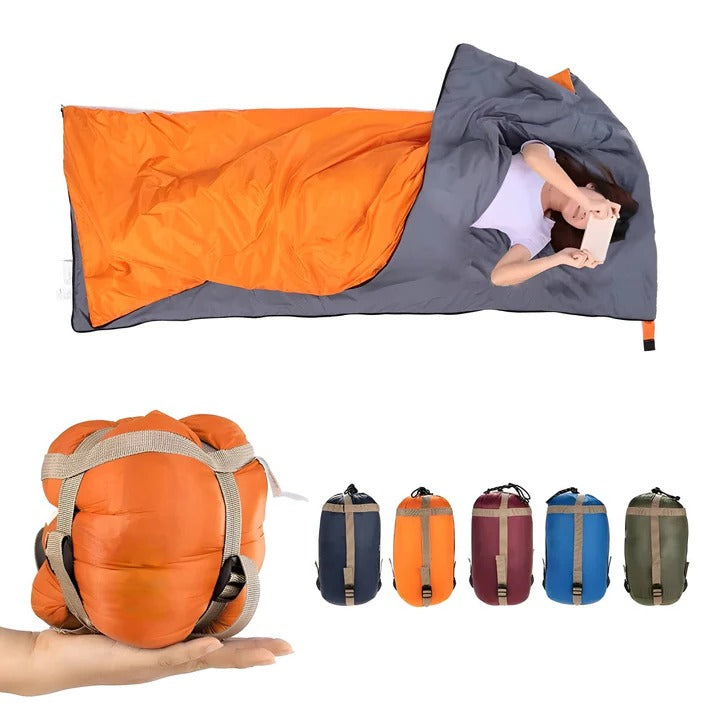 Ultra-Compact Camping Sleeping Bag with Versatile Blanket Feature
