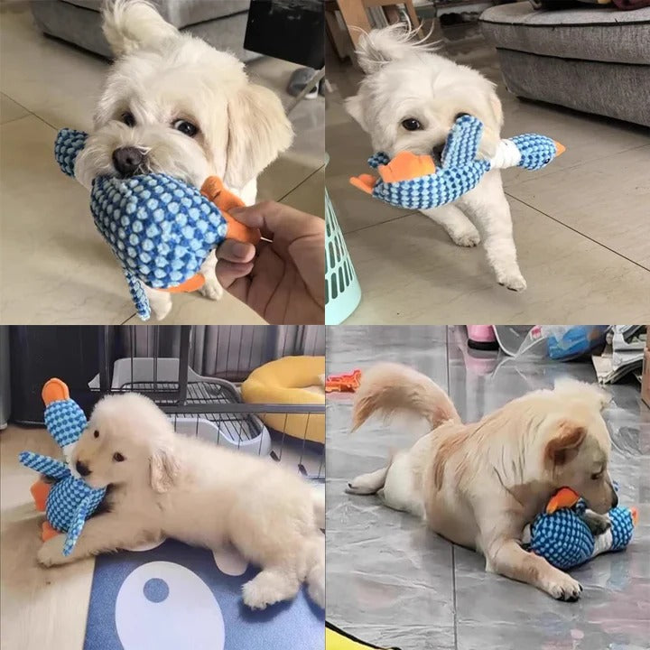 Durable Plush Dog Toy with Squeaker for Engaging Playtime