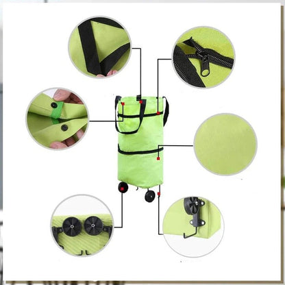 Compact Rolling Grocery Bag for Effortless Transport