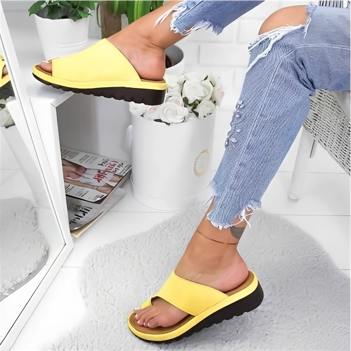 Arch Support Slip-On Sandals for Everyday Comfort