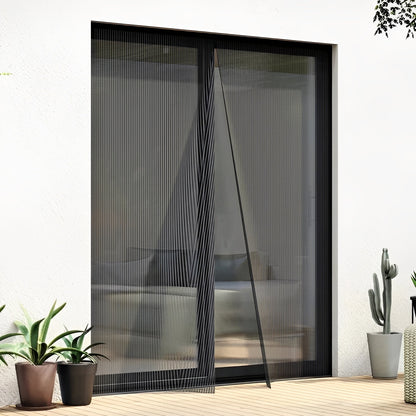 Insect-Blocking Magnetic Door Screen for Effortless Airflow