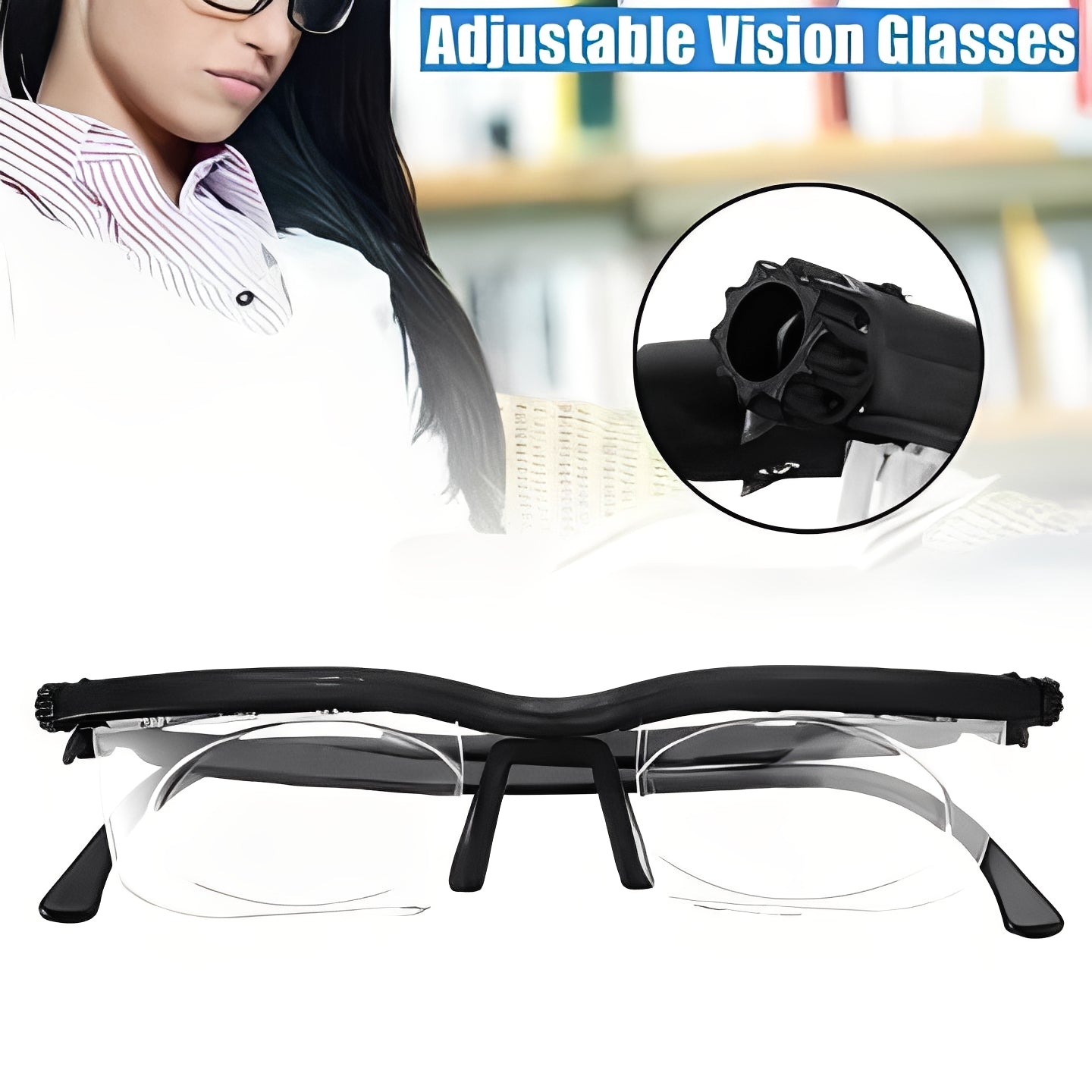 Versatile Focus Glasses with Easy Dial Adjustment