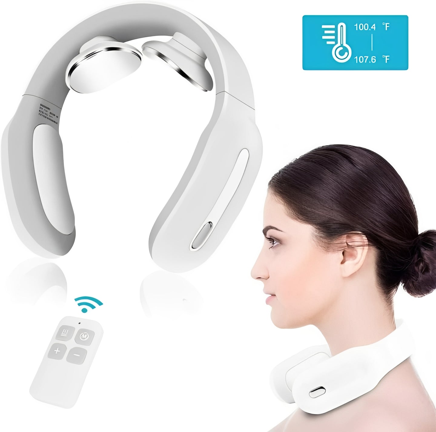 Cordless Neck Relaxer with Soothing Heat and Custom Pulse Options