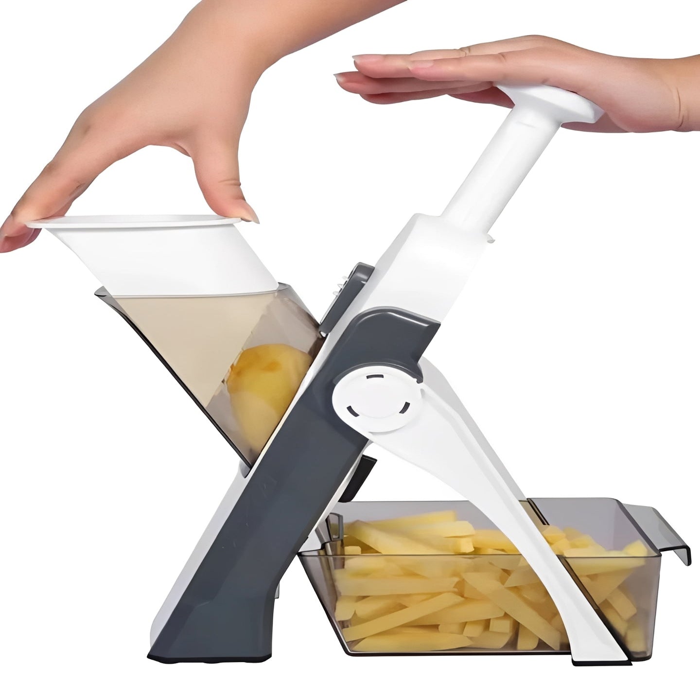 Versatile Vegetable Cutter with Convenience Tray