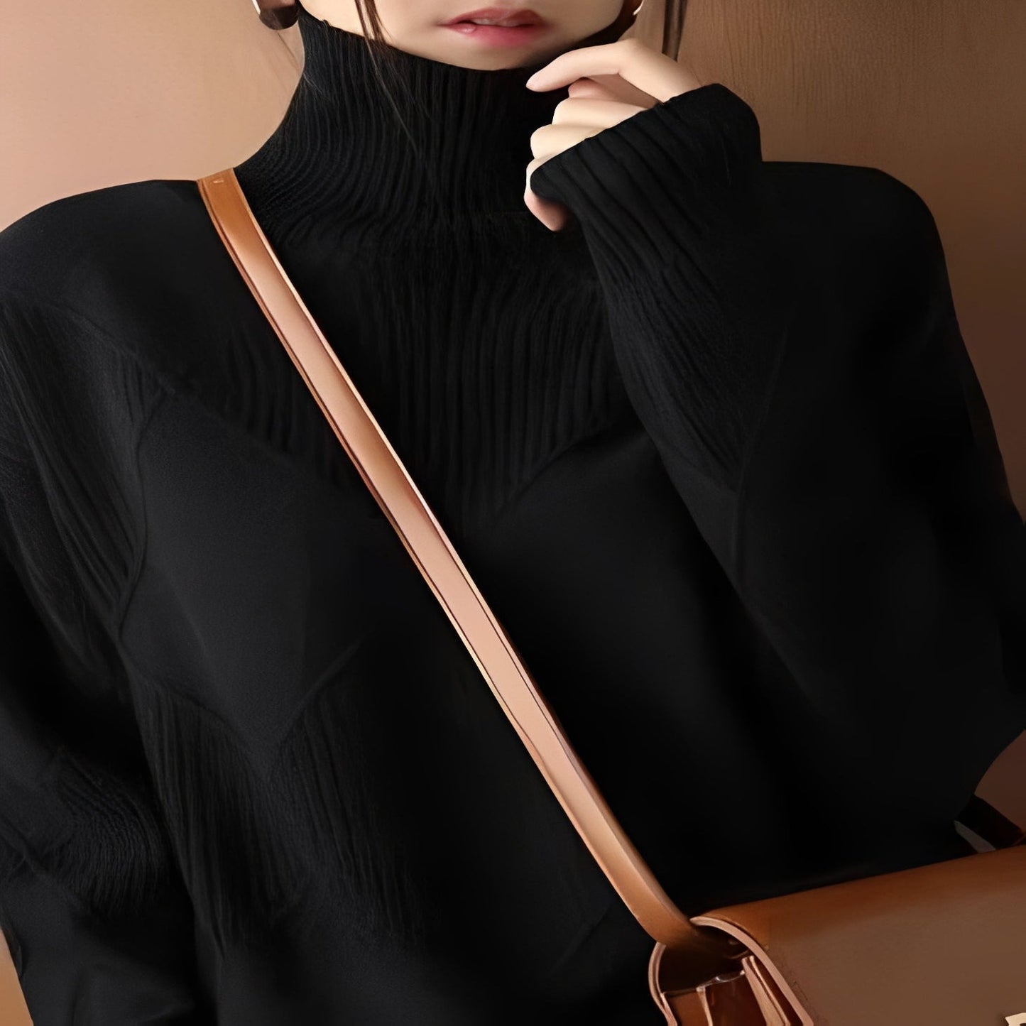 Luxurious Women's Oversized Cashmere Turtleneck Sweater