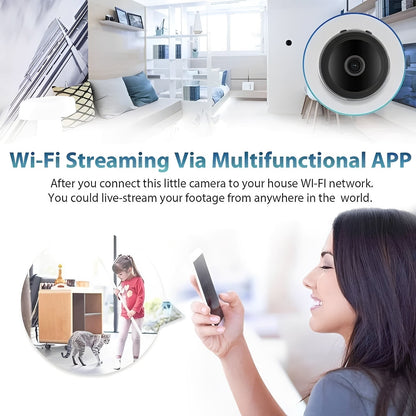 Compact WiFi Surveillance Camera with Magnetic Base and HD Recording