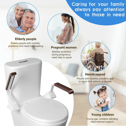 SafeLift Toilet Support System with Adjustable Handles