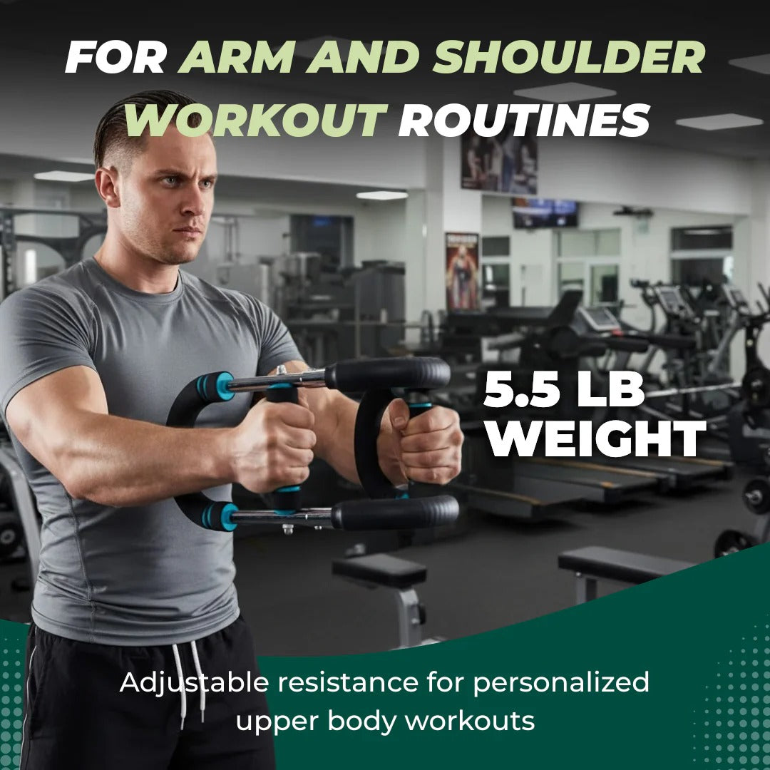 Adjustable Resistance Chest and Arm Trainer for Total Strength