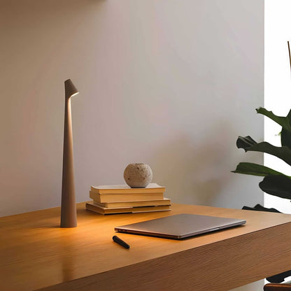 Portable Aluminum Desk Lamp with Adjustable Brightness & USB Charge
