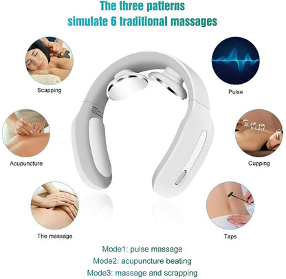 Cordless Neck Relaxer with Soothing Heat and Custom Pulse Options
