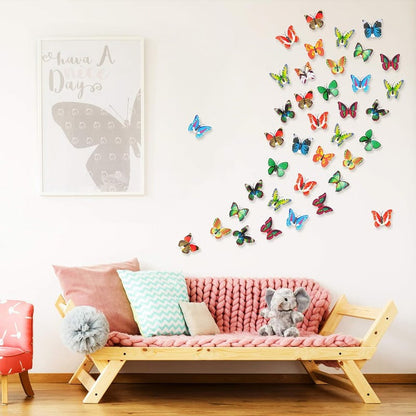 Illuminated 3D Butterfly Wall Art with Battery-Powered LED Lights