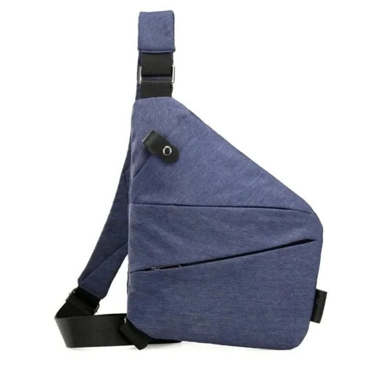 Water-Resistant Crossbody Sling Bag with Secure Zippers