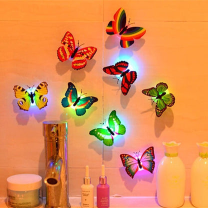 Illuminated 3D Butterfly Wall Art with Battery-Powered LED Lights