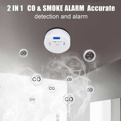 Smart Carbon Monoxide and Smoke Safety Alarm with LCD Display