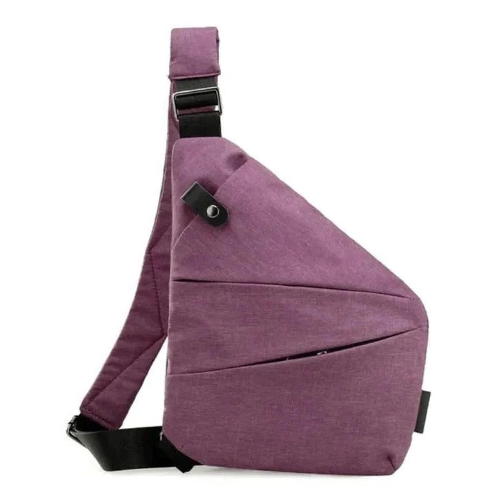 Water-Resistant Crossbody Sling Bag with Secure Zippers