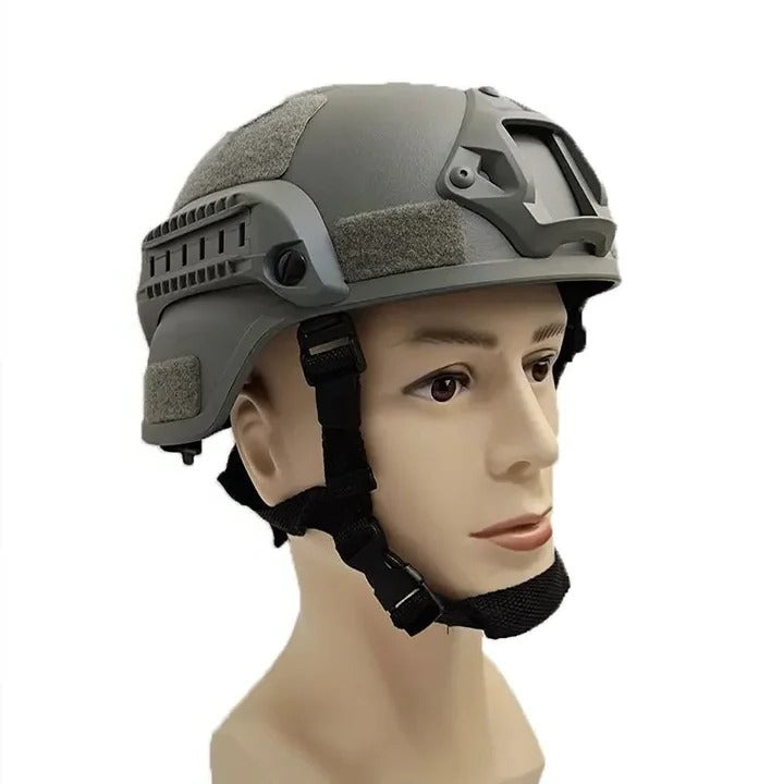 Tactical Outdoor Headgear with Adjustable Fit and Accessory Rails