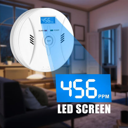 Smart Carbon Monoxide and Smoke Safety Alarm with LCD Display