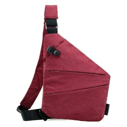 Water-Resistant Crossbody Sling Bag with Secure Zippers