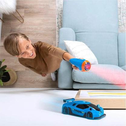 Gravity-Defying RC Car with Laser Guidance System