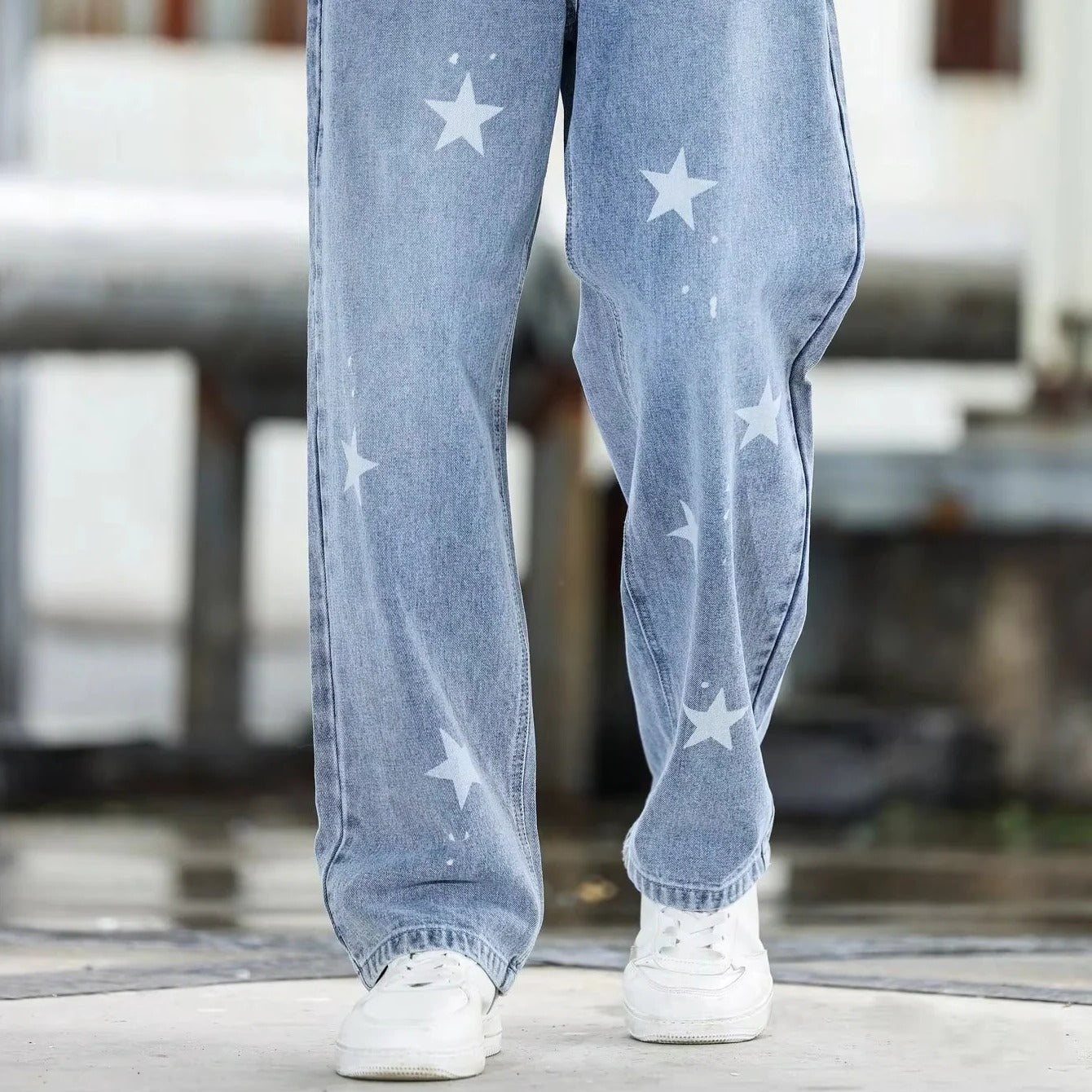 Men's Casual Wide-Leg Jeans for Effortless Style