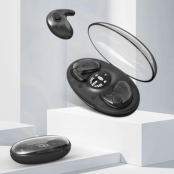 Compact Wireless Earbuds with Microphone and Charging Dock