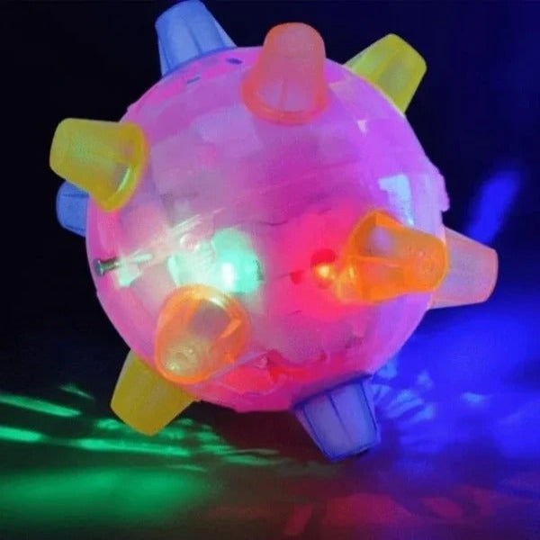 Vibrant Bouncing Ball for Dogs - Interactive Light-Up Plaything
