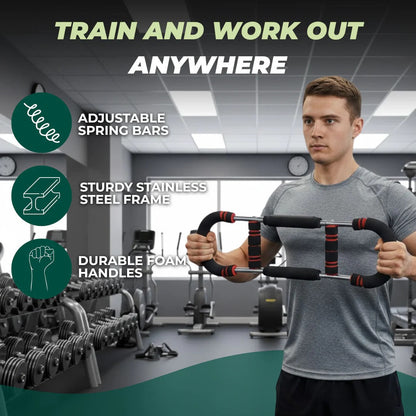 Adjustable Resistance Chest and Arm Trainer for Total Strength