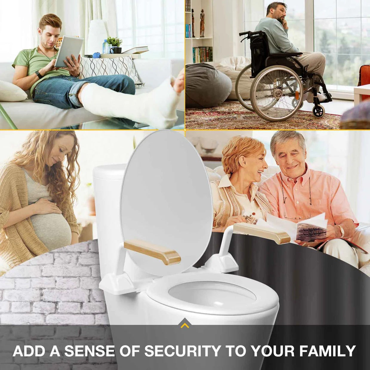 SafeLift Toilet Support System with Adjustable Handles
