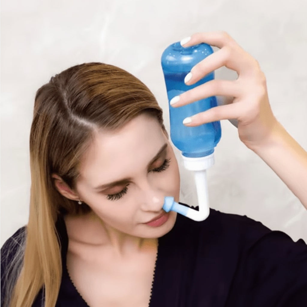 Precision Nasal Rinse Bottle with Adjustable Flow Control