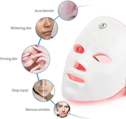 Wireless LED Facial Treatment Mask with Adjustable Fit