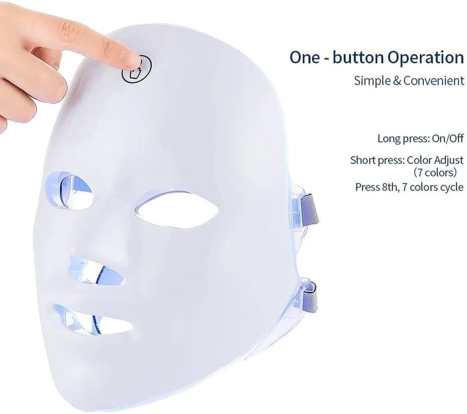 Wireless LED Facial Treatment Mask with Adjustable Fit