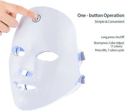 Wireless LED Facial Treatment Mask with Adjustable Fit