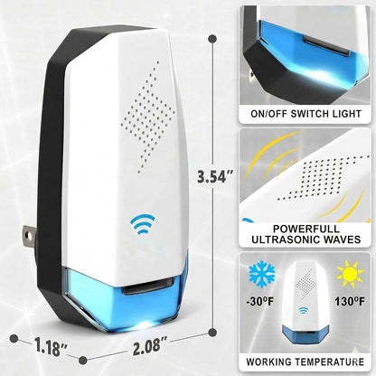 Eco-Friendly Ultrasonic Pest Control Device – 2 Pack